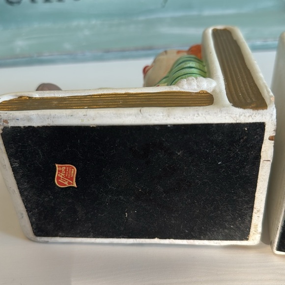 Vintage Ceramic Clown Bookends Nursery Kids Room Made in Taiwan Lefton - Picture 6 of 11